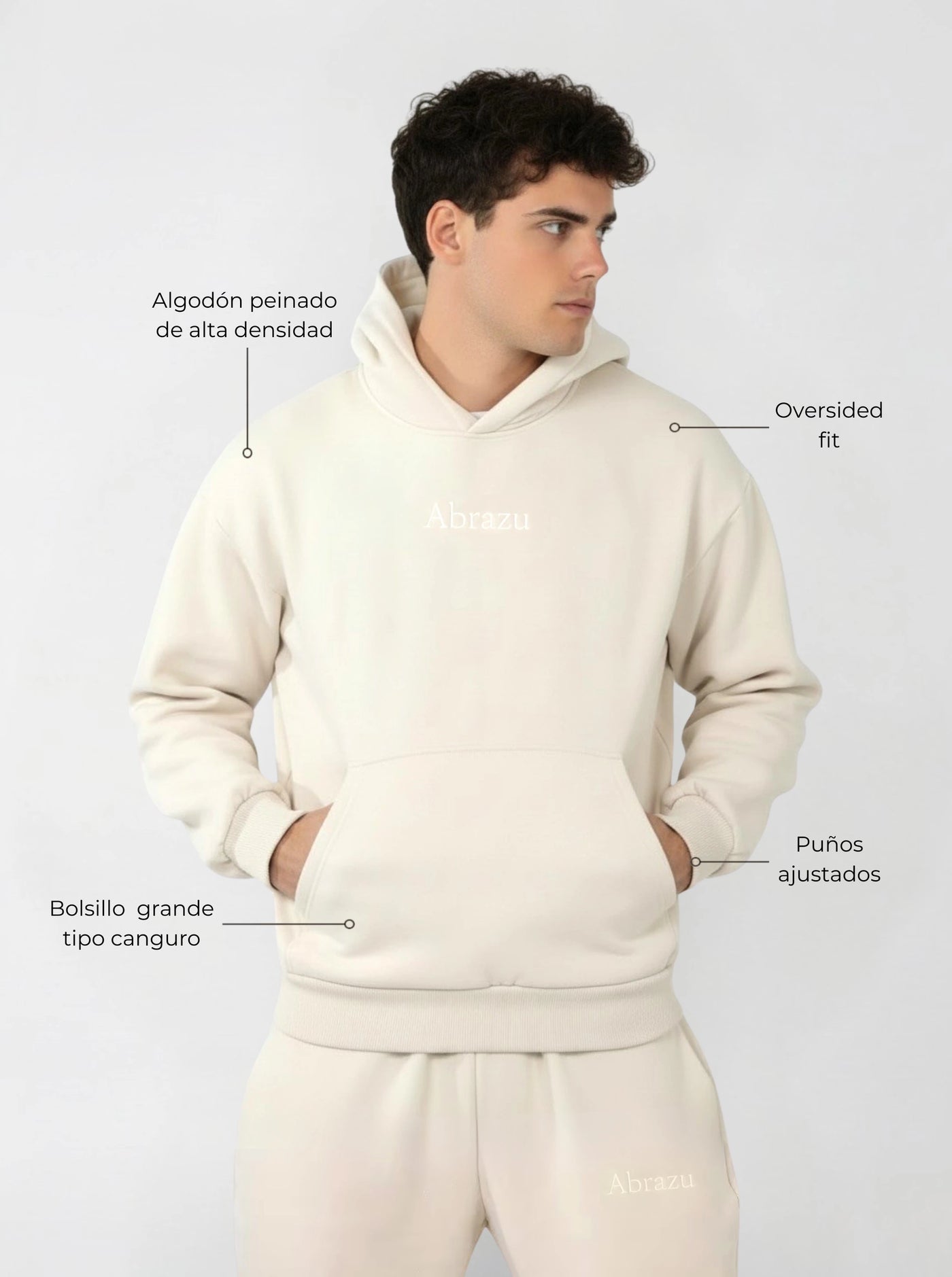 Luis mide 188 cm y lleva una talla L